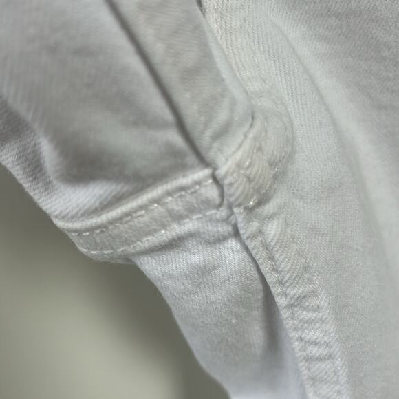 Re/Done 70s High Waisted Crop Boot Jeans White Size 29 Gently Used Quiet Luxury - Picture 6 of 9